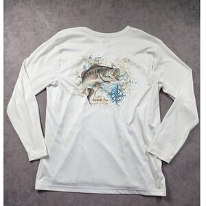 Outdoor Gear Fishing Shirt Mens XL White Good Largemouth Bass Long Sleeve‎